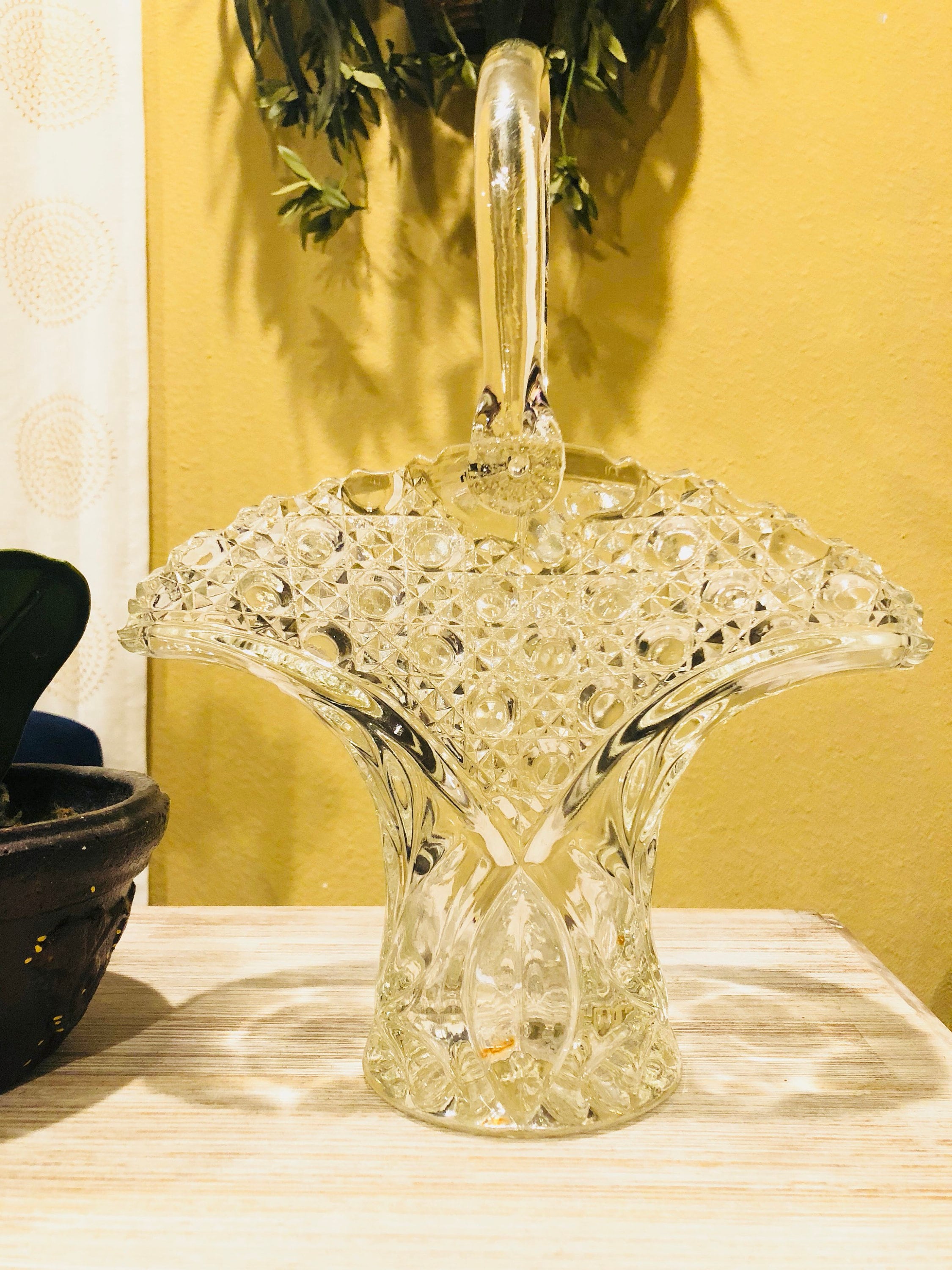 Daisy and Button Clear Basket Home Decor Wedding Romantic Etsy