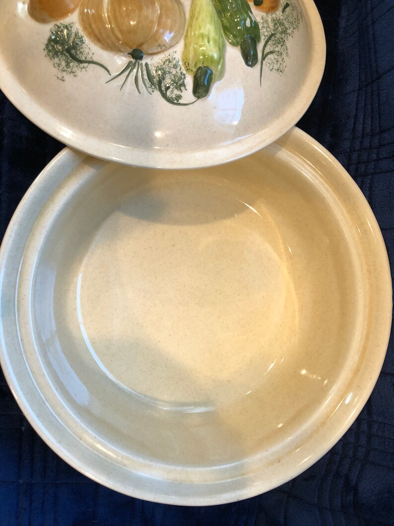 1971 Los Angeles Potteries Covered Casserole Dish With Hand Crafted