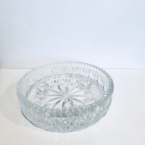 Clear Lead crystal Princess House 3 Light Taper Candleholders , Collectible