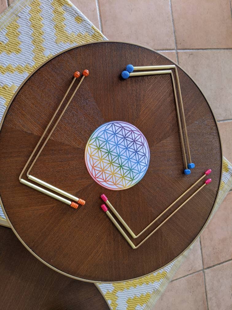 Baguettes Radiesthésie en Laiton/Baguettes de Sourcier/Baguettes Parallèles/Baguettes Coudées/Baguet