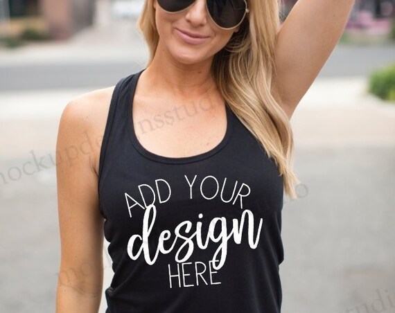 Next Level 1533 Mock Up Black Tank Mock Up Next Level 1533 Mock Up Black Tank Mock Up