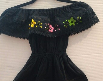 Hermoso negro mexicano Maria Bonita vestido grande para el - Etsy España Hermoso negro mexicano Maria Bonita vestido grande para el - Etsy España