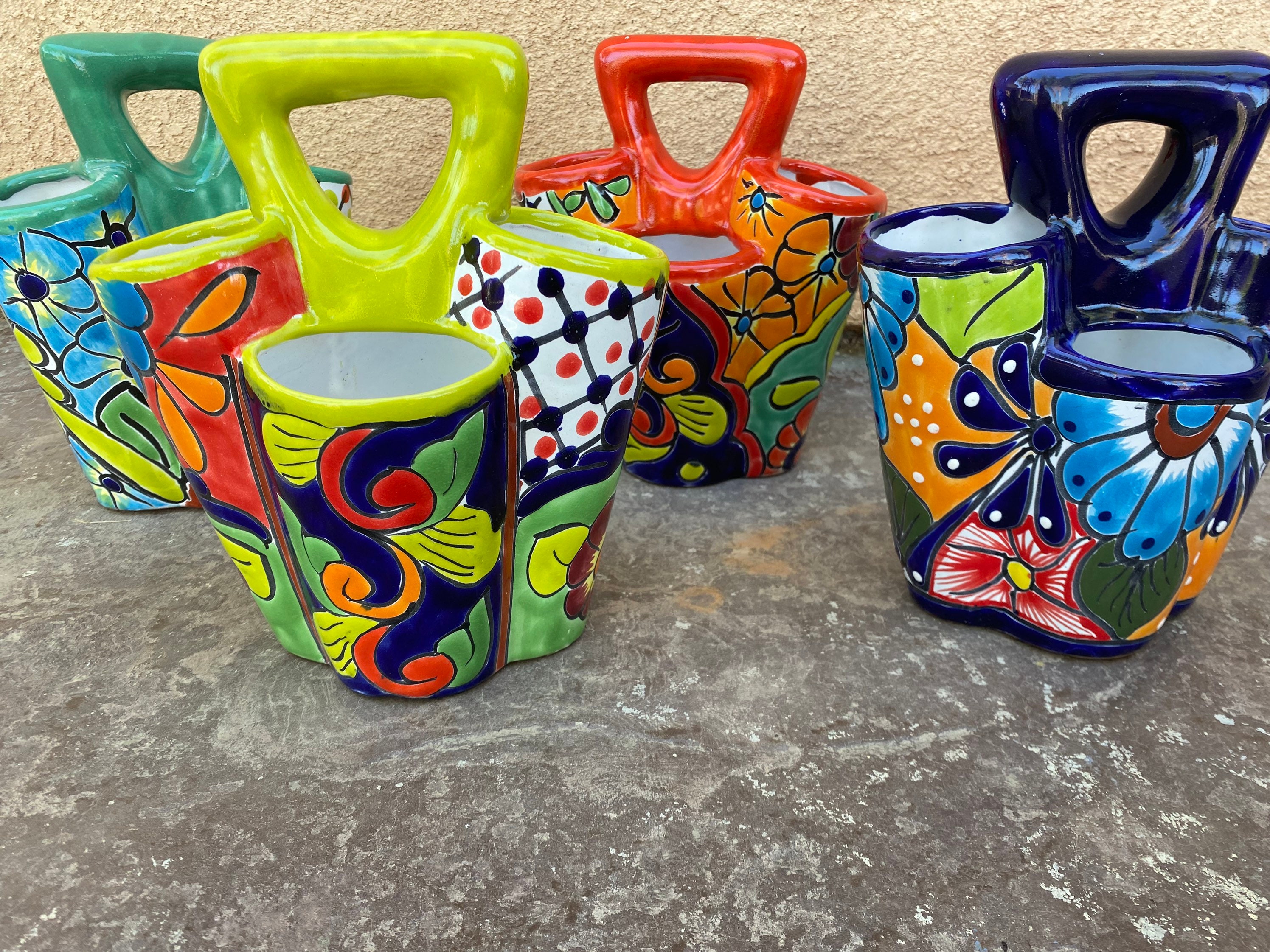 Mexican Talavera Ceramic Pottery Utensil Holder Made in - Etsy Mexican Talavera Ceramic Pottery Utensil Holder Made in - Etsy