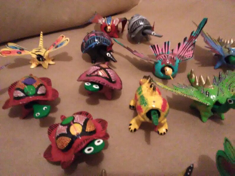 Lot of 100 Mixed Mexican Bobble Head Animals Folk Artparty Etsy