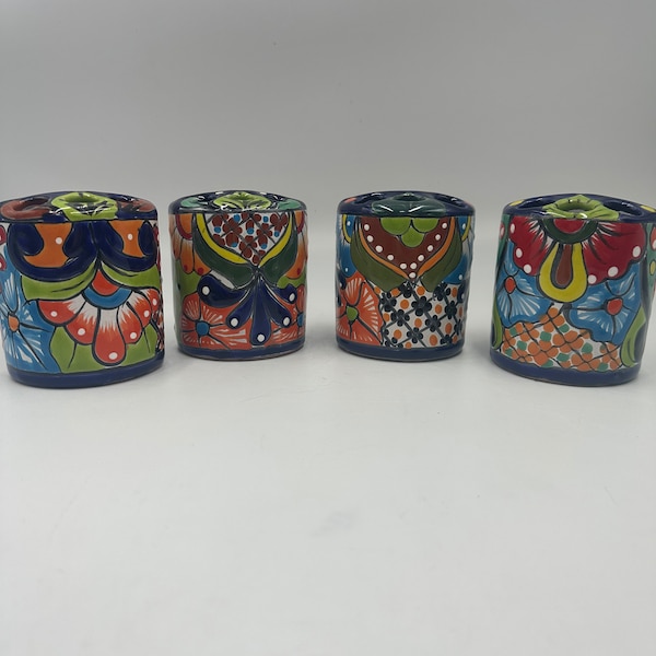 Talavera Toothbrush Holder - Mexican Pottery Handmade in Mexico