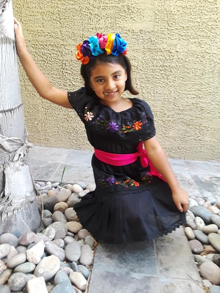 Mexican Girls Fiesta Dress With Coordinating Belt and Hand - Etsy