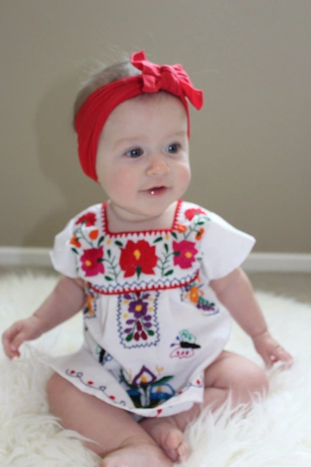 Mexican Dress Puebla for Girls Ages 0 to Ages 12 Many Colors Available