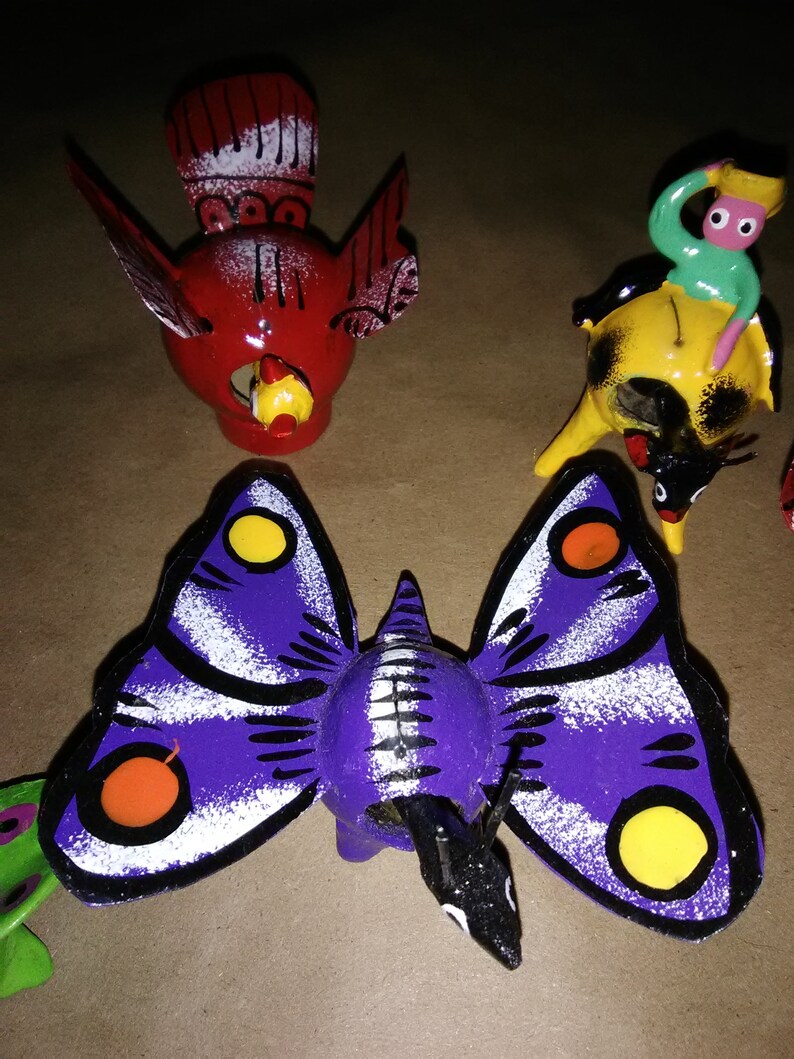 20 Mexican Bobble Head Animals Adorable Folk Art Toy from Etsy