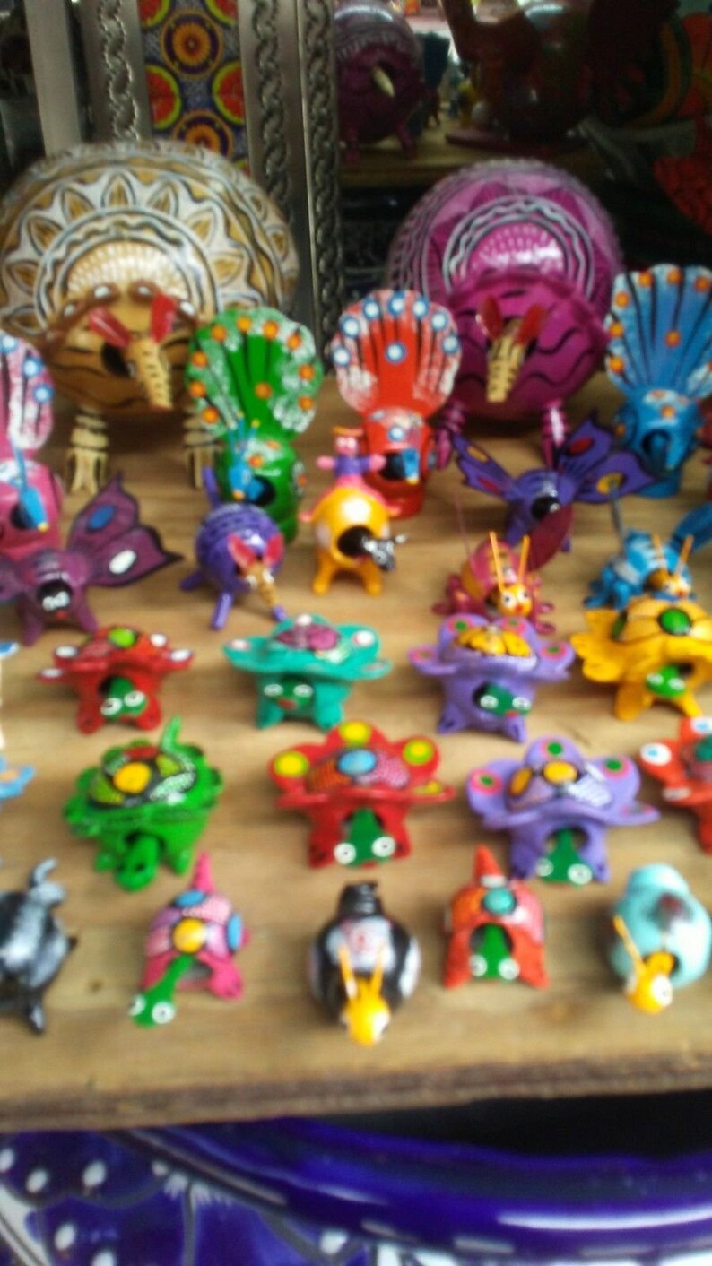 20 Mexican Bobble Head Animals Adorable Folk Art Toy from Etsy