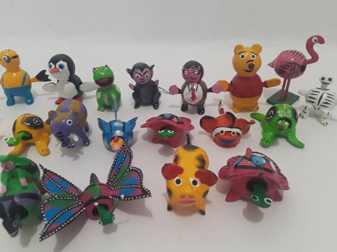 Lot of 100 Mixed Mexican Bobble Head Animals Folk Artparty Etsy