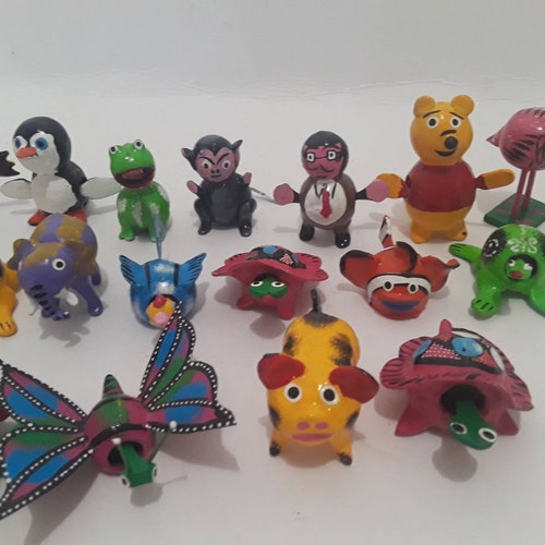 Lot of 50 Mexican Folk Art Alebrijes Bobble Head Animals Etsy