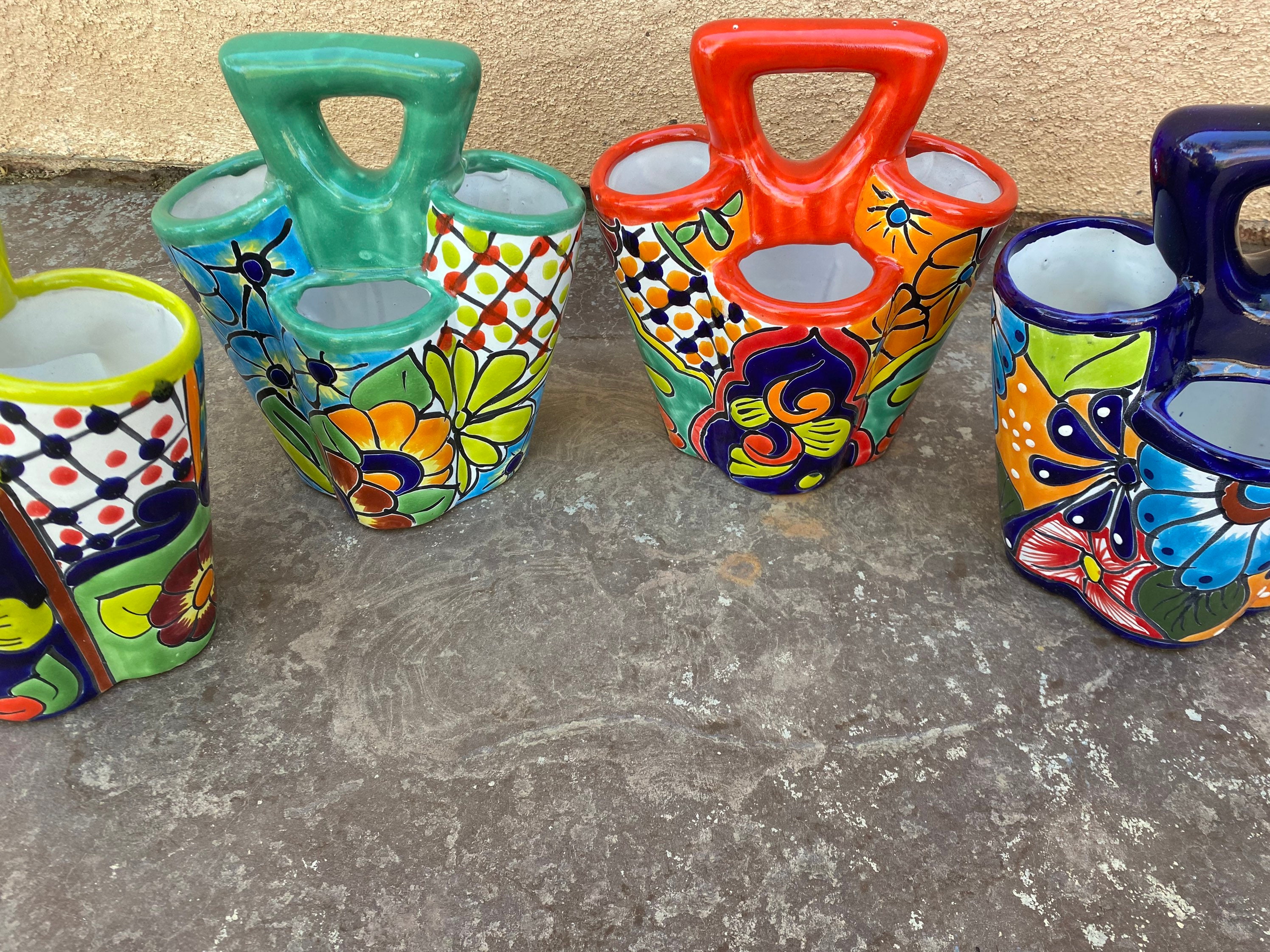 Mexican Talavera Ceramic Pottery Utensil Holder Made in Etsy