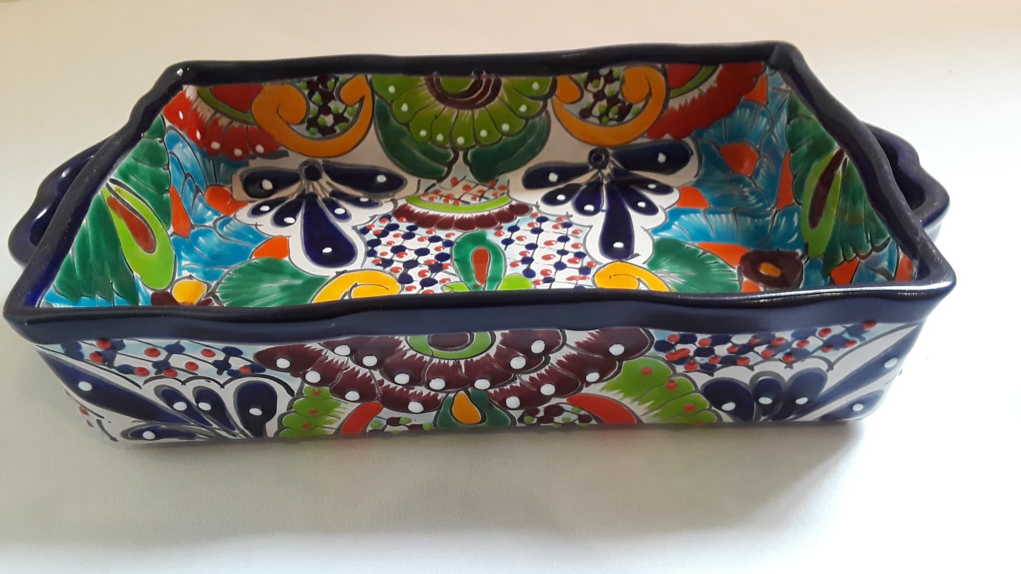 Mexican Talavera Baking Pan (9x13) - Rojo – Zinnia Folk Arts