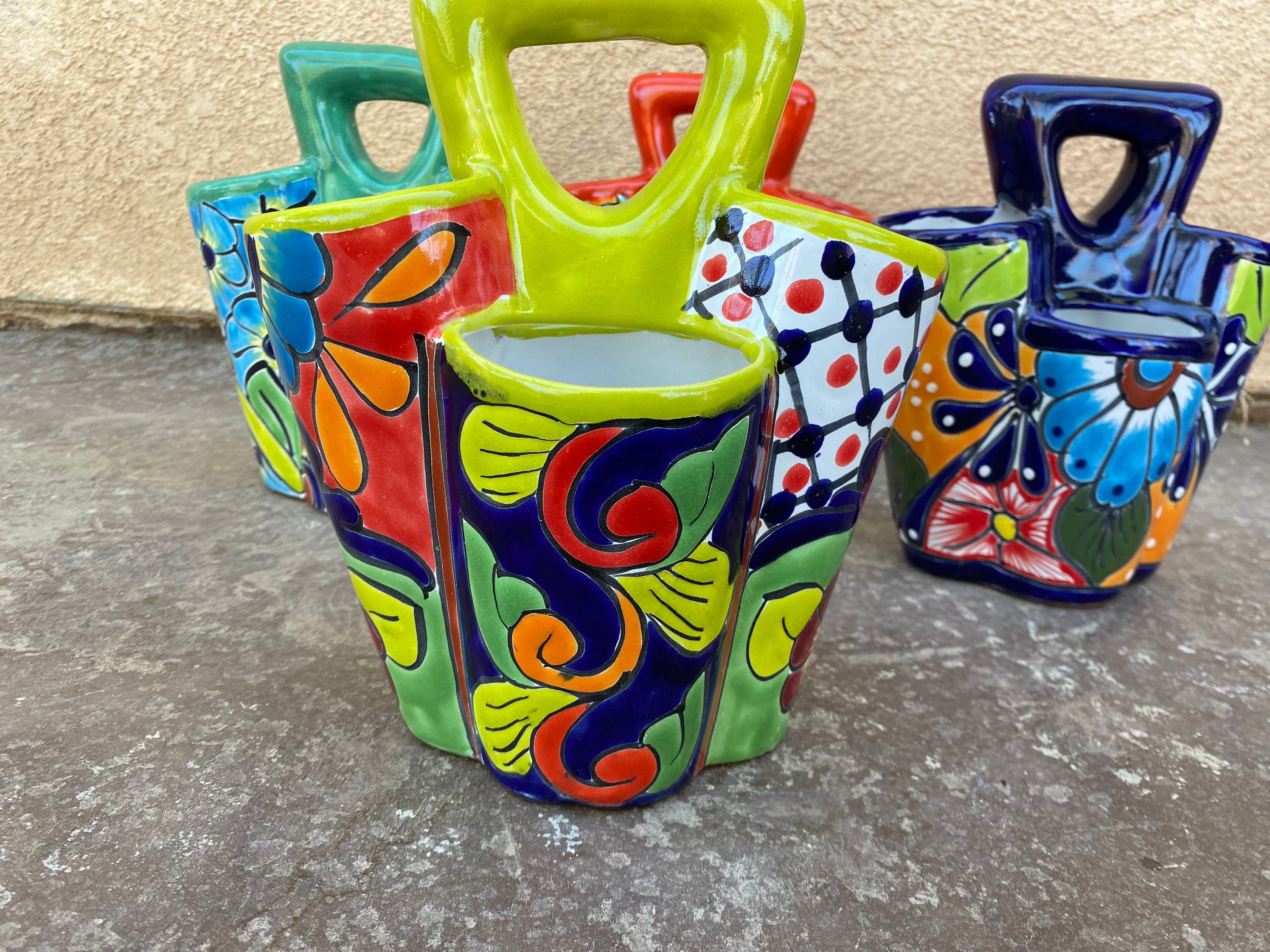 Mexican Talavera Ceramic Pottery Utensil Holder Made in - Etsy Mexican Talavera Ceramic Pottery Utensil Holder Made in - Etsy