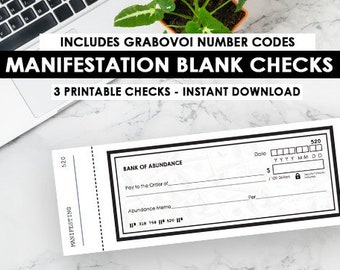 Cheques de manifestación imprimibles Ley de atracción Cheque en blanco para manifestar dinero, plantilla de tarjeta de embarque en blanco para tableros de visión imprimibles