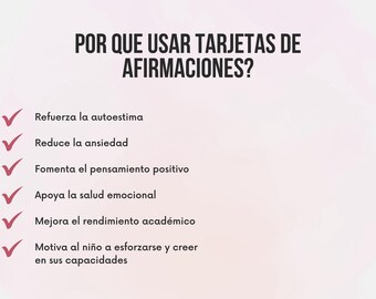 Tarjetas De Afirmación Para Niños BIROYAL - 48 Cartas, Con Caja De Metal