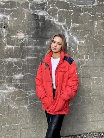 Red Puffer Jacket - Etsy