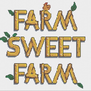 Farm Sweet Farm Stardew Valley Cross Stitch Pattern