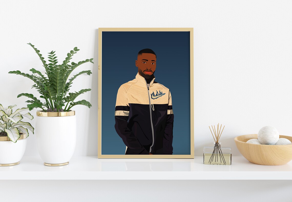 Poster su tela, motivo: Santan Dave, decorazione per camera da letto, sport, ufficio, camera da letto, regalo, senza cornice, 50 x 75 cm