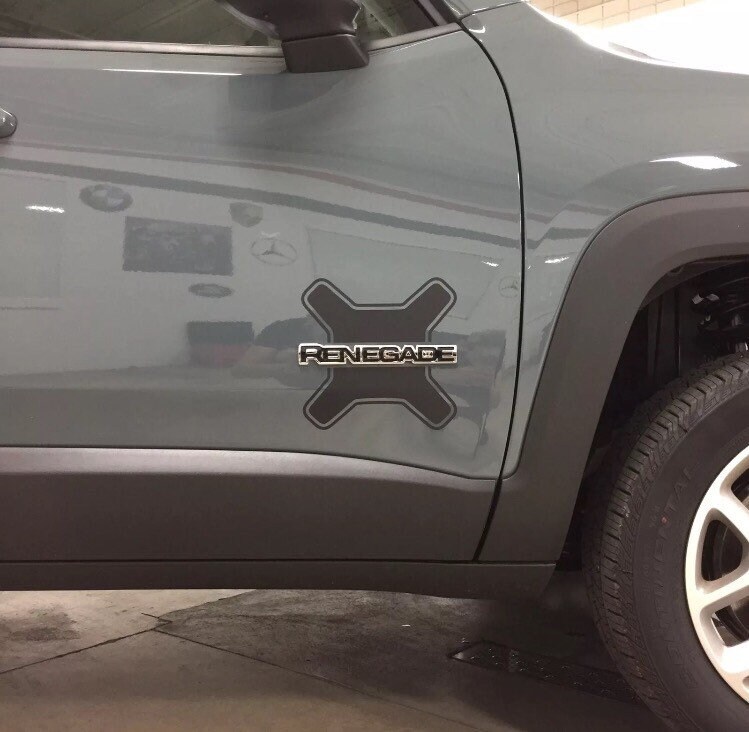 All year jeep renegade logo side door decal set Etsy