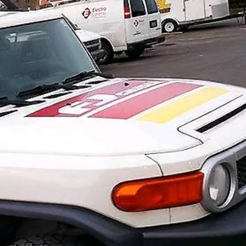 Toyota Fj Cruiser Hood Retro Decal Kit Etsy