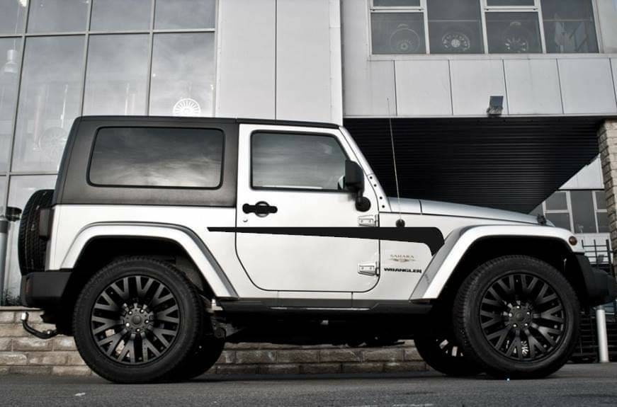 Jeep Wrangler 2 Door Side Decal Set Kit Many Colors Available