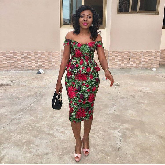 ankara peplum skirt