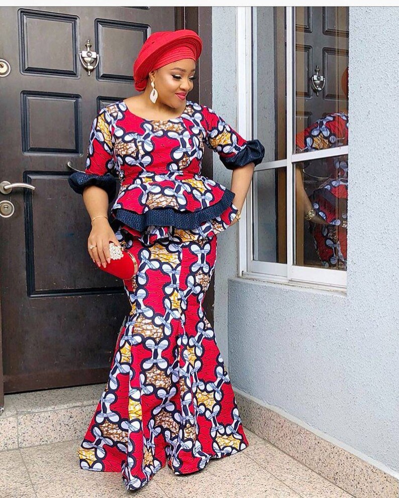 ankara skirt and blouse