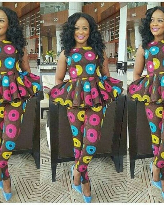 ankara peplum top and trouser