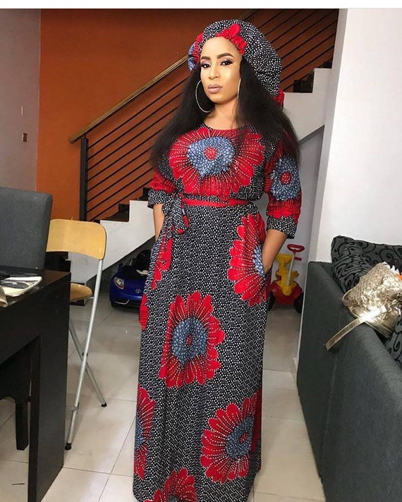 ankara floral dresses