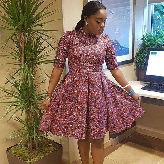 ankara skater dress designs