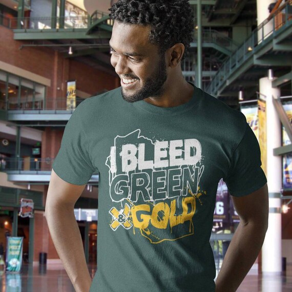 I Bleed Green & Gold Green Bay Packers Unisex T-Shirt | Etsy