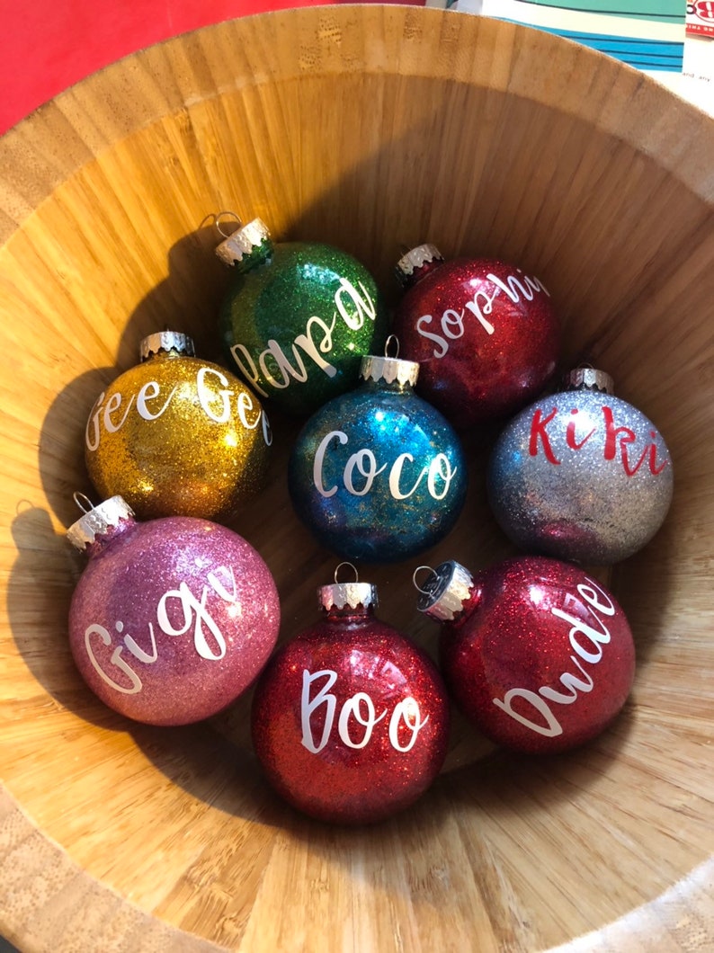 Personalized Christmas Ornaments name ornaments Christmas Etsy