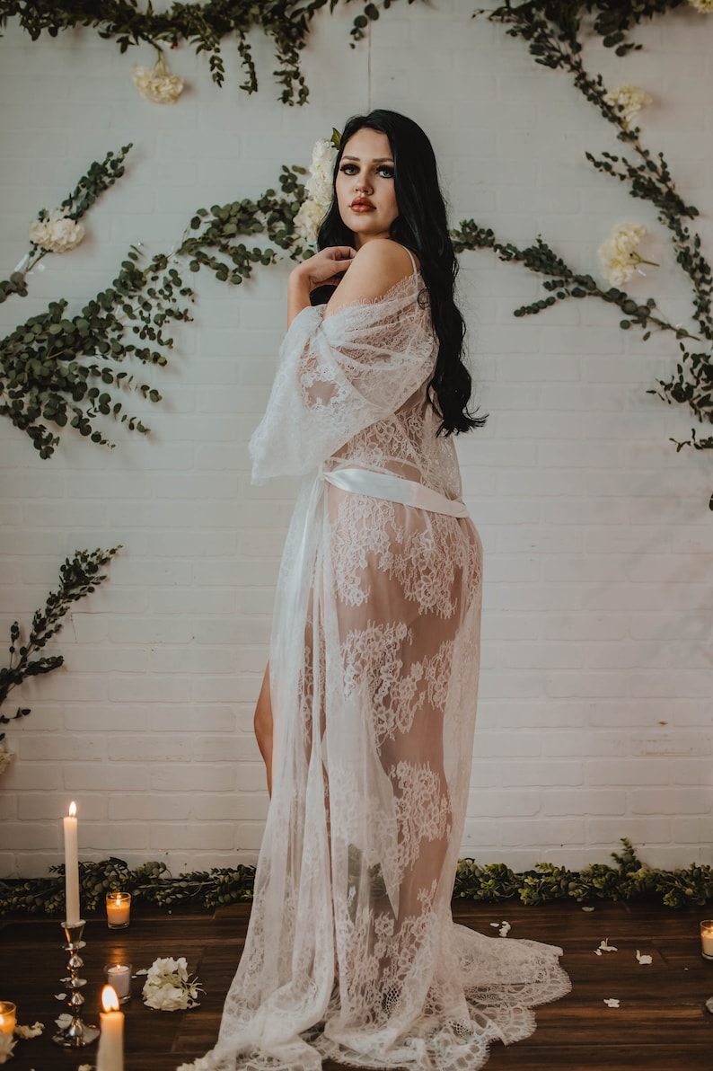 white see thru robe