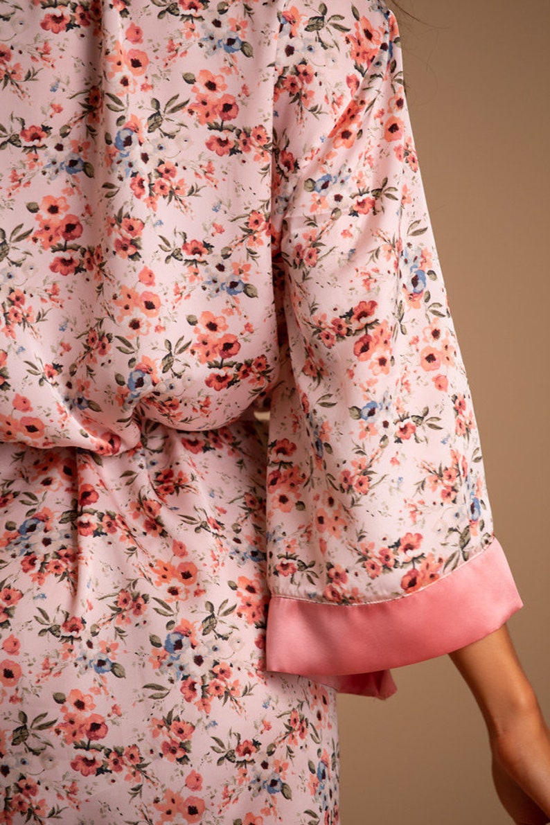 Bridal Robe Floral Bridesmaid Womens Robe Honeymoon Etsy