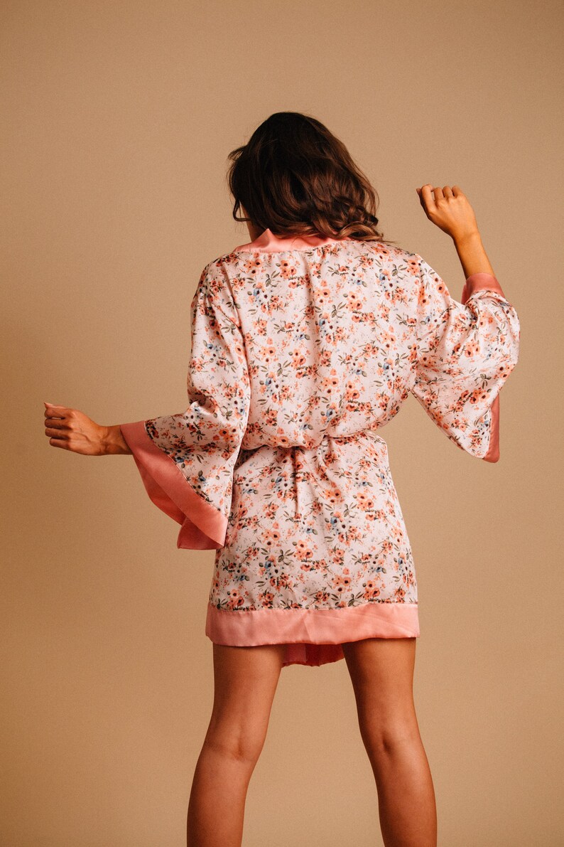 Bridal Robe Floral Bridesmaid Womens Robe Honeymoon Etsy