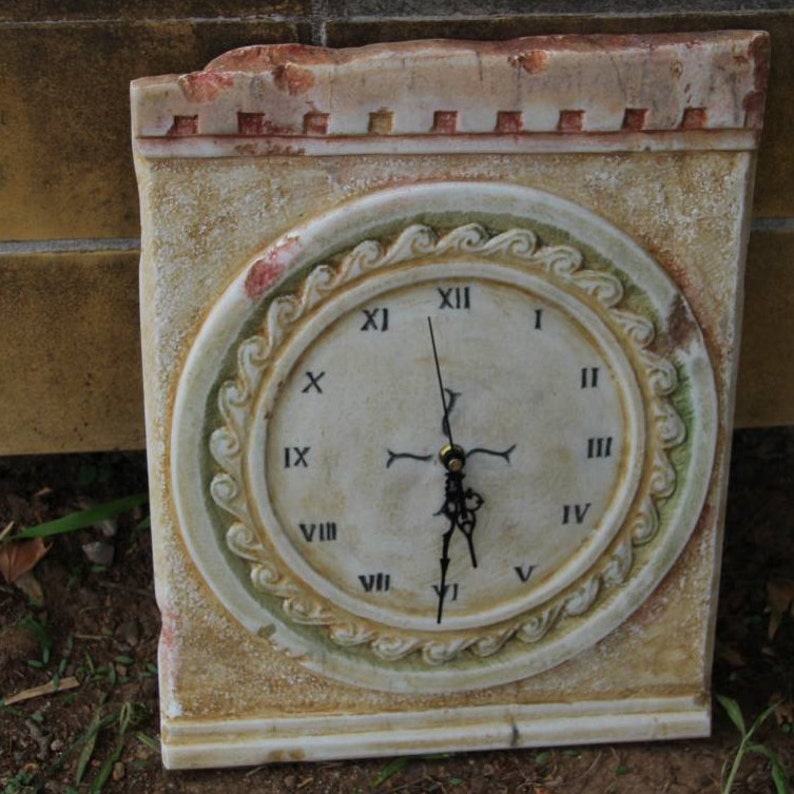Greek Marble Wall Clock Handmade Ancient Greece Collectable Etsy