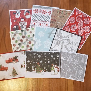 Variety pack of assorted Christmas cards; blank note cards; Happy Holiday cards; cards for all occasions; card bundle; ready to ship