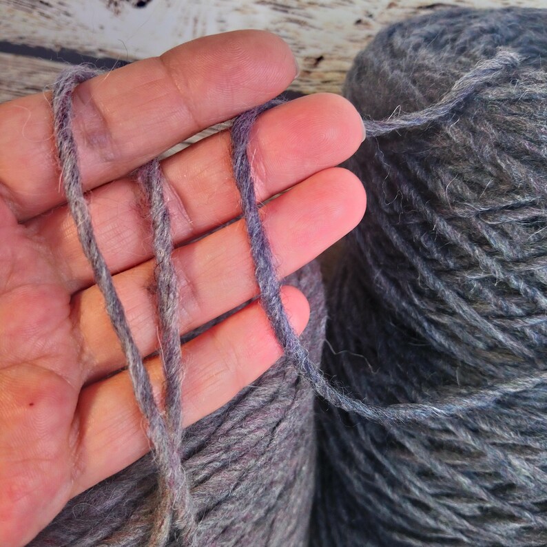 Gray Chunky Wool Yarn Cone Mixed Bulky Italy Yarn Thick Yarn Wool Soft