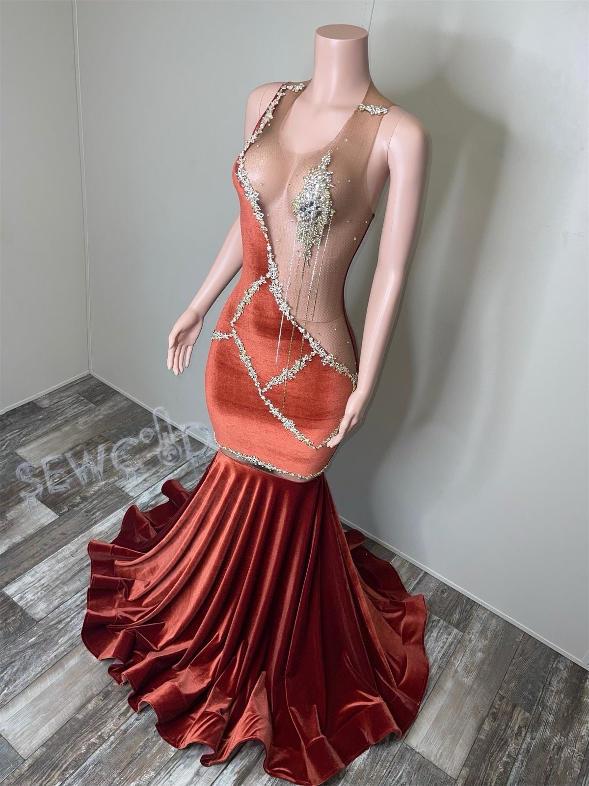 burnt gold dress Orange & Gown MUJKA avatars
