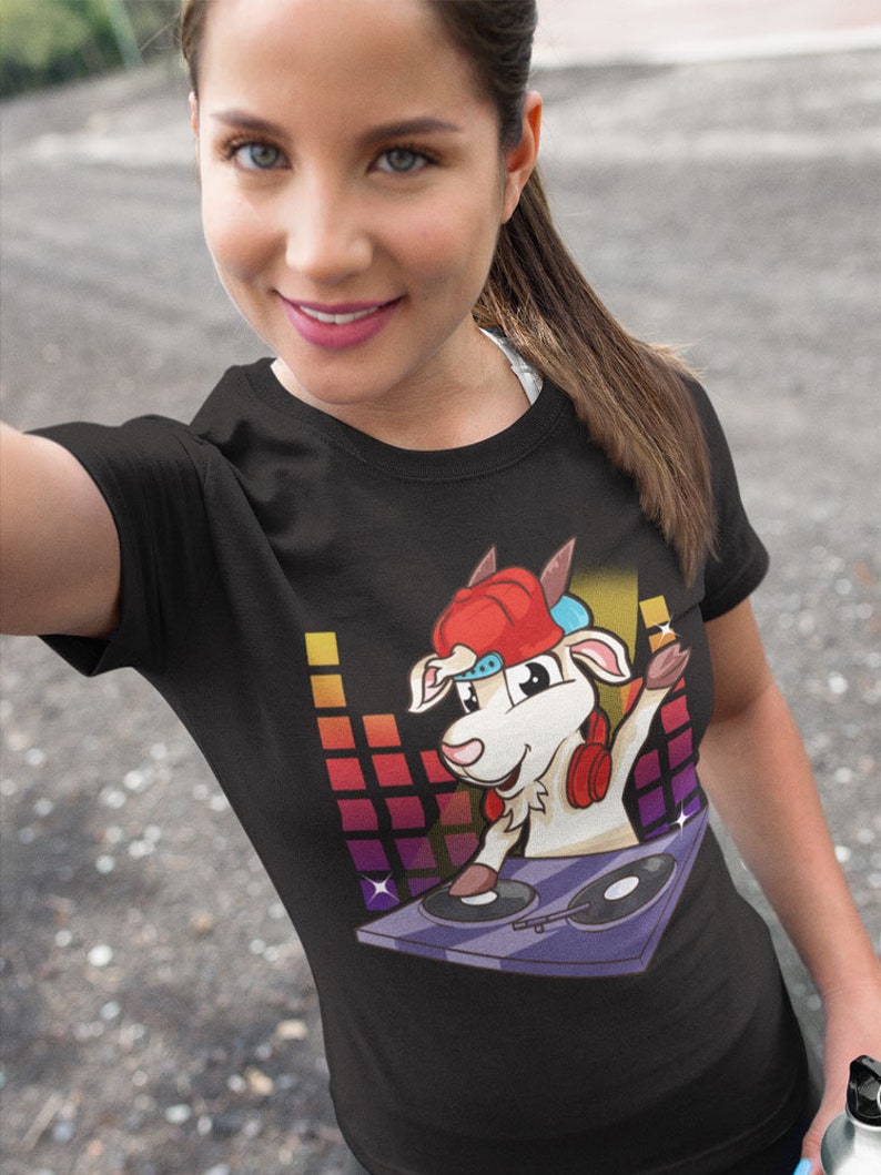 Goat DJ Behind the Turntables Edm/techno/house Music Goat Etsy