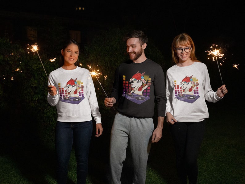 Goat DJ Behind the Turntables Edm/techno/house Music Goat Etsy