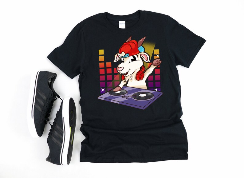 Goat DJ Behind the Turntables Edm/techno/house Music Goat Etsy