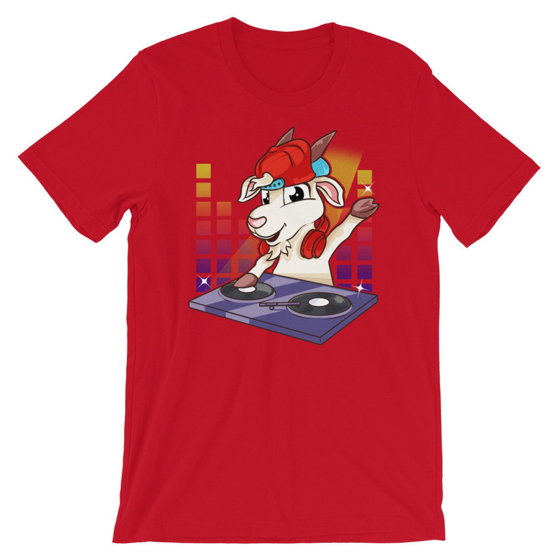 Goat DJ Behind the Turntables Edm/techno/house Music Goat Etsy