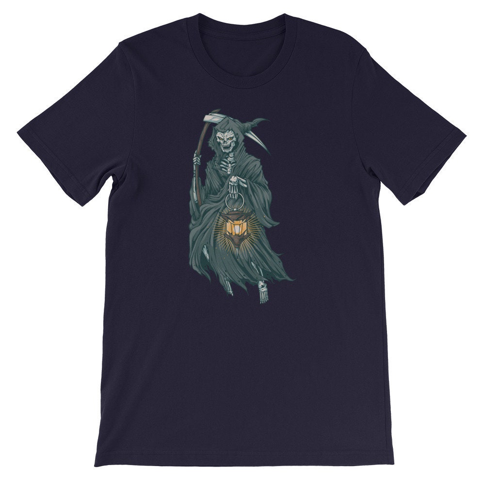 Grim Reaper With Lantern Shirt Death Tee | Etsy