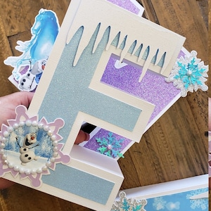 Frozen Inspired 3D Letters, Frozen Party 3D Letter,  Frozen Letras 3D, Frozen Nursery Decor, 3D Letters, Frozen Party, Frozen Decorations