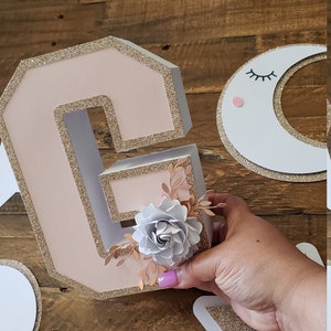 3D Letters, Quinceanera 3D Letter, Letras 3D, Nursery Decorations, Pink 3D Letter, Baby Shower Decorations, First Birthday Party, Pink 3D