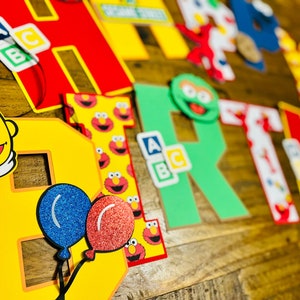 Kids Birthday Banner, Primary Colors Birthday Banner, 1st Birthday Party, Unisex Birthday Decorations, Cookie Kids Party, ABC & 123 Party