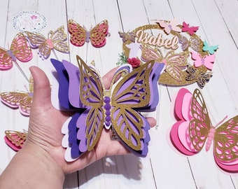 Large Paper Butterflies Etsy