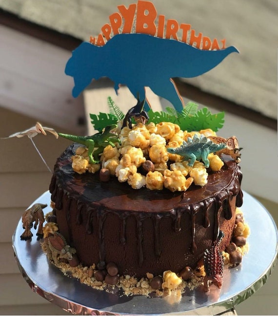 Dinosaur Cake Topper T Rex Topper Birthday Party Etsy